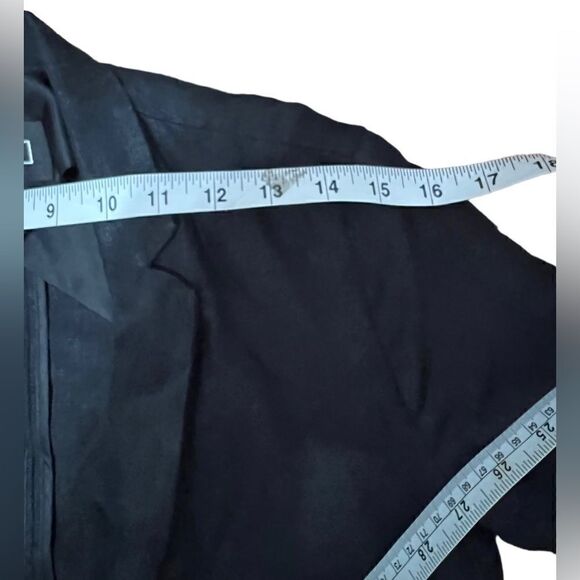 AYR BLACK OPEN FRONT 100% LINEN BLAZER SIZE 8 or 10 - Picture 10 of 10